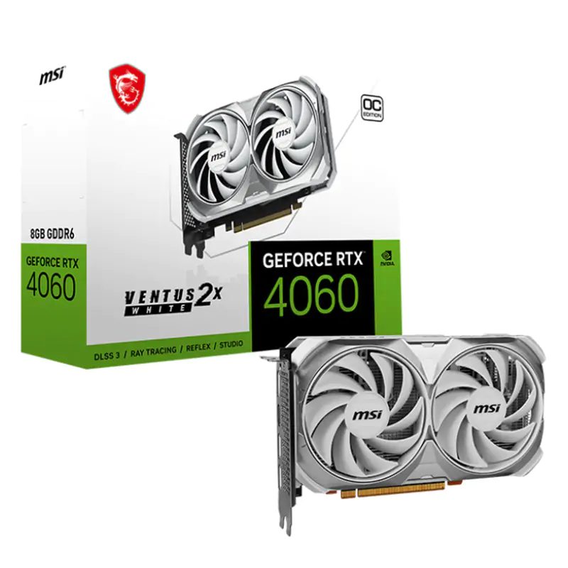 MSI GeForce RTX 4060 Ventus 2X White 8G OC Graphics Card