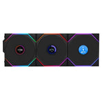 Lian Li Uni Fan TL120 LCD Wireless ARGB 120mm Fan - Black (3-Pack)