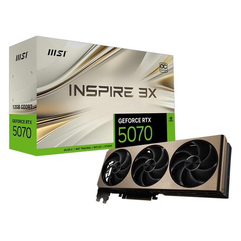 MSI GeForce RTX 5070 12G Inspire 3X OC Graphics Card